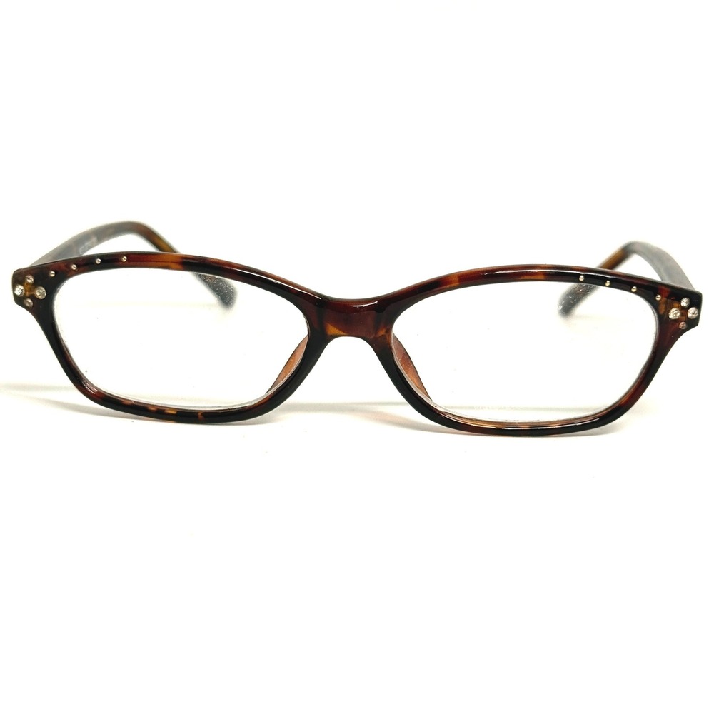 Tortoise Shell Cat Eye Eyeglass Frames Brown Rhinestone Accents 4533 GZ9941/309